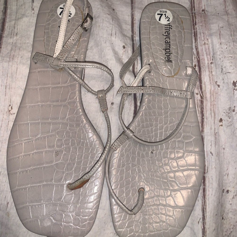 Jeffrey Campbell Boca thin strap sandal gray 7.5 - Picture 3 of 5